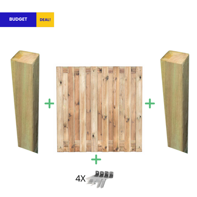 Complete Grenen Houten Schutting pakket - BUDGET START PAKKET