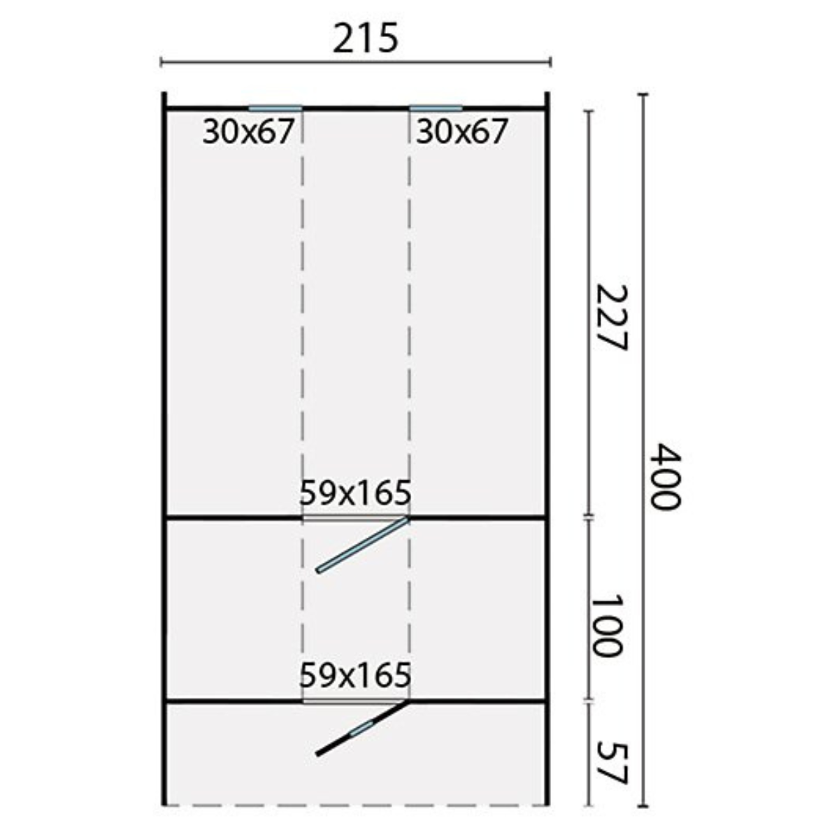 Saunabarrel vurenhout 400x215cm Tuindeco