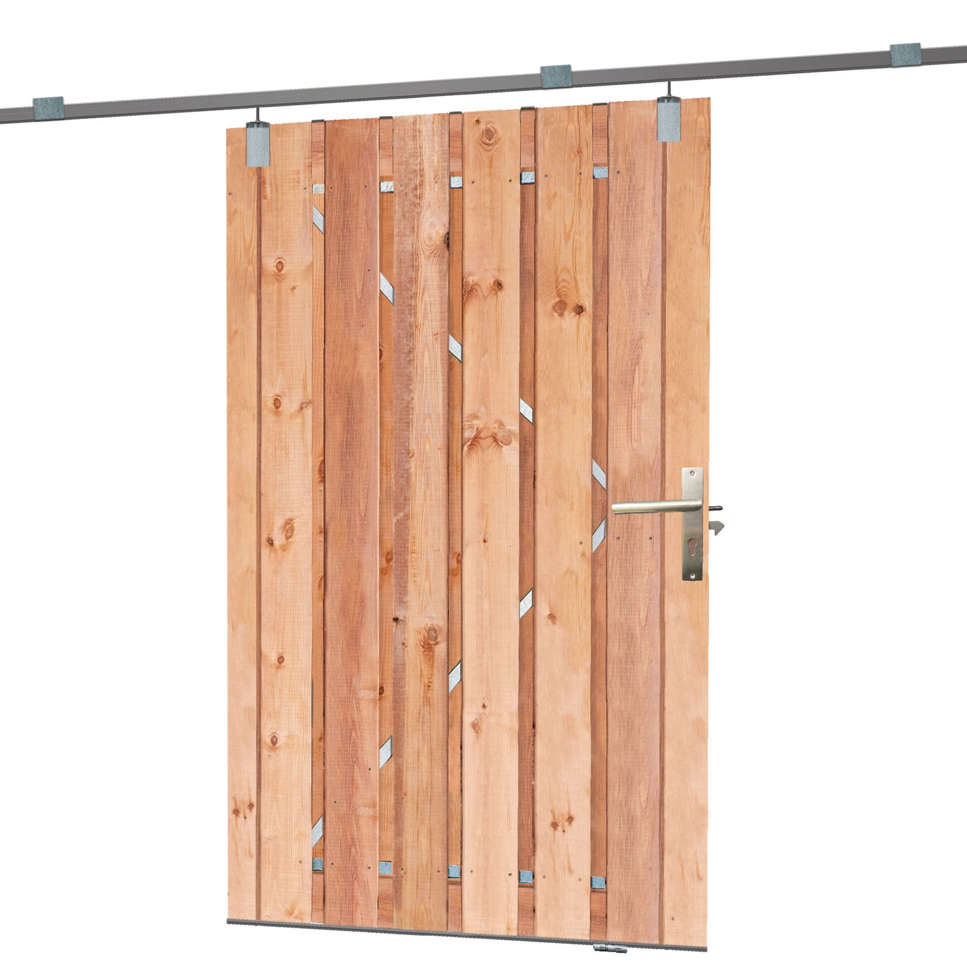 Tuindeur schuifsysteem Red Class Wood H195 x 130 cm