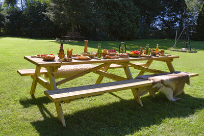 Picknicktafel Superieur 300 cm vuren gedroogd, groen geïmpregneerd