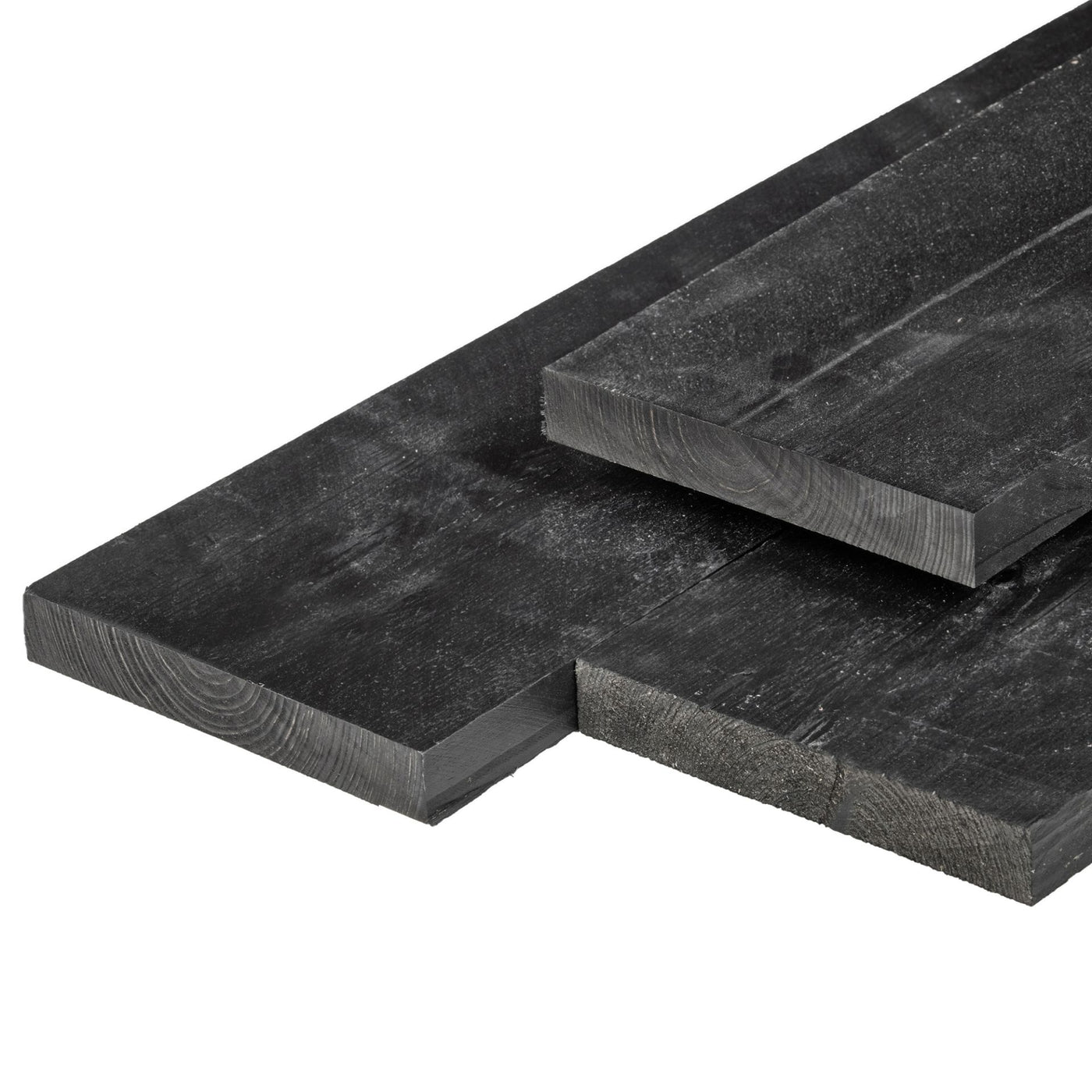 Plank Midden-Europees grenen 2,0 x 20,0 cm zwart gespoten