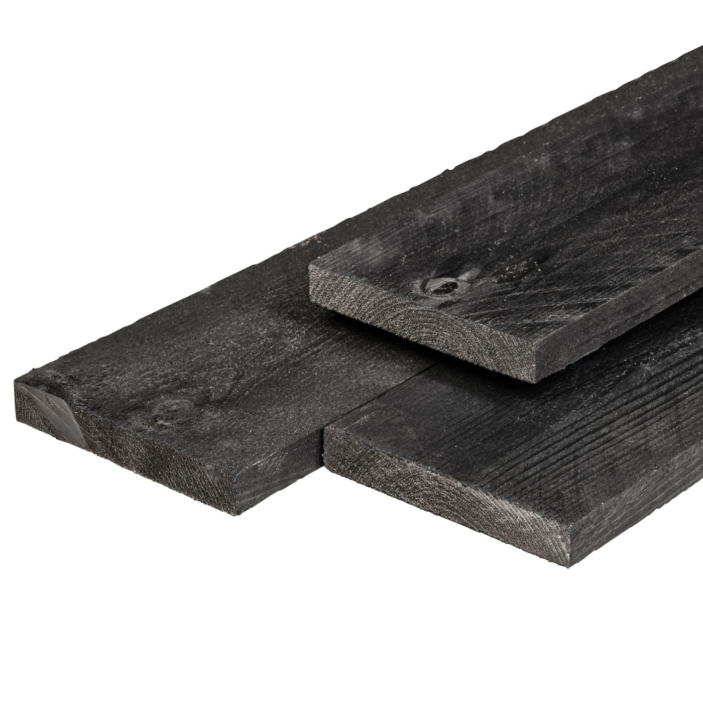 Steigerplank Midden-Europees vuren 2,9 x 19,0 cm zwart gespoten