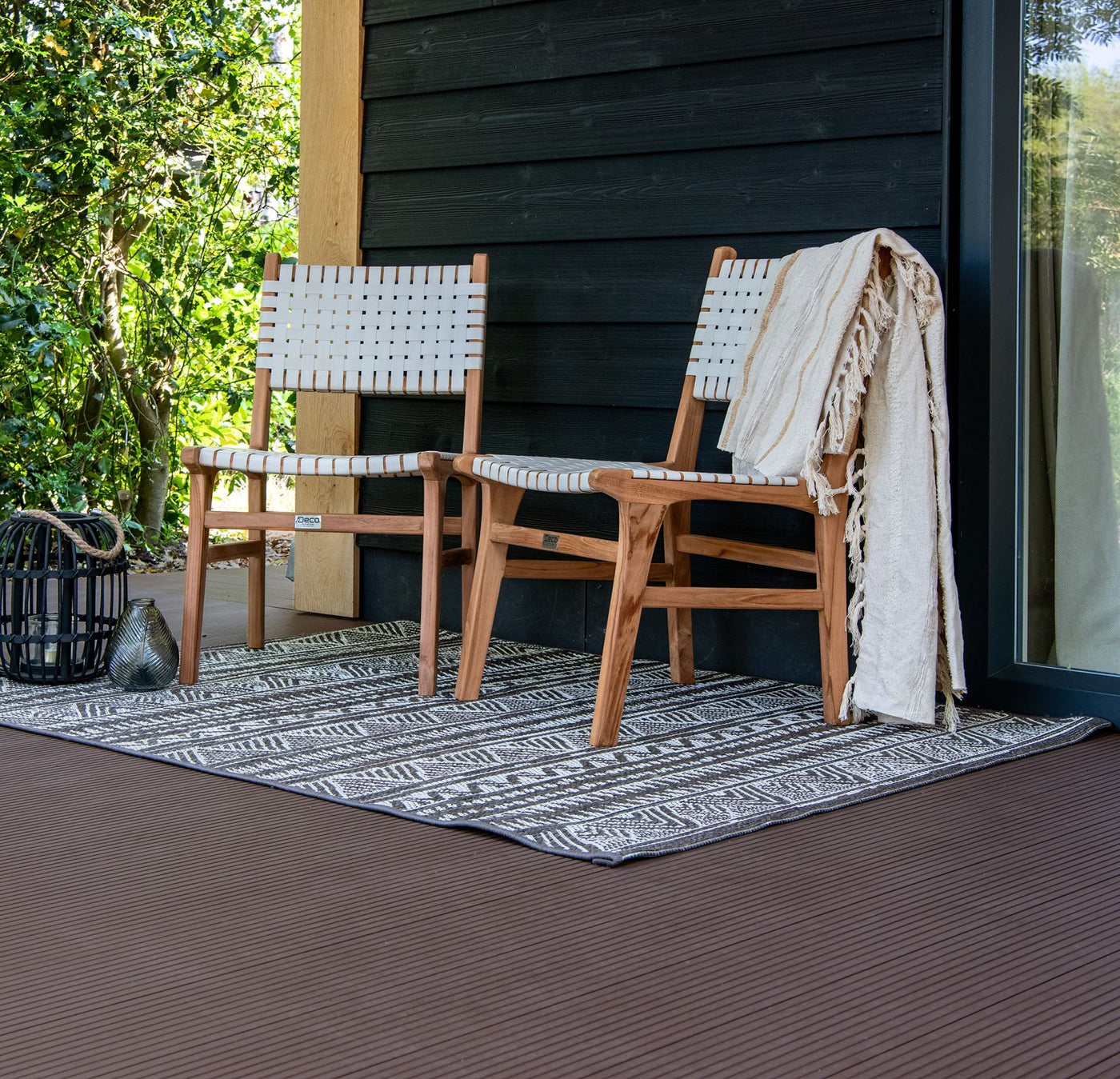 Teak tuinstoel Mataram (set van 2 stoelen)