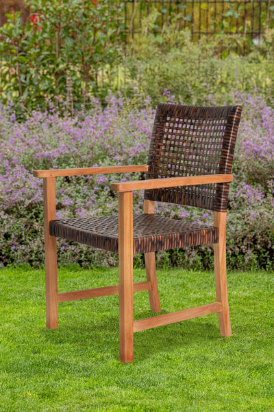 Teak tuinstoel Madiun (set van 2 stoelen)