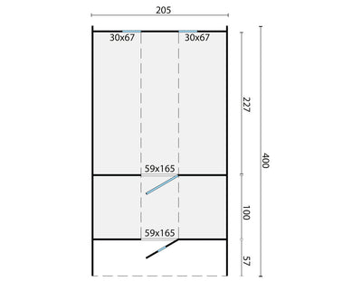 Saunabarrel | Ø205 x 400 cm | 28/42 mm | onbehandeld vuren Tuindeco