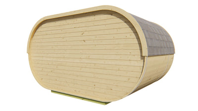 Sauna Oval | 28/42 mm | onbehandeld Tuindeco