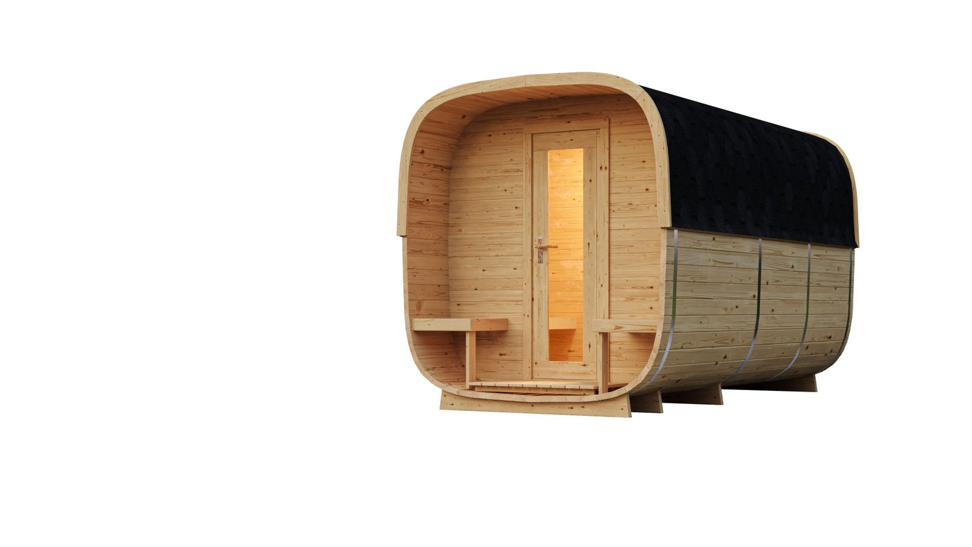 Sauna cube Rovaniemi 390 cm | 42 mm | onbehandeld Tuindeco