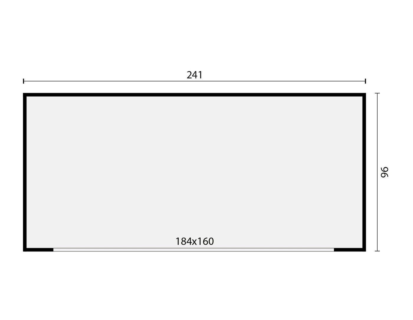 Durbin  Red Class Wood | 214 x 95 x 170 cm | Tuindeco