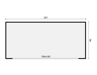 Durbin  Red Class Wood | 214 x 95 x 170 cm | Tuindeco