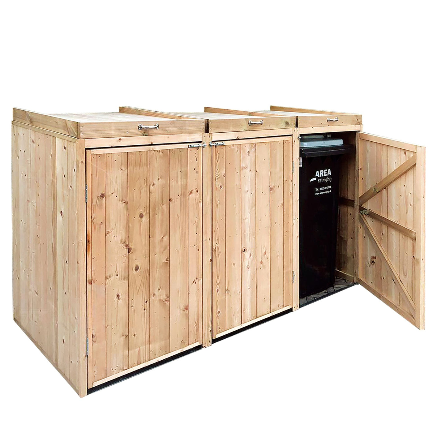 Triple Container berging vuren groen geïmpregneerd | B213 x D80 x H116,5 cm | Tuindeco