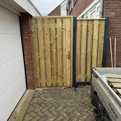 Grenen poortdeur compleet | 195cm hoog