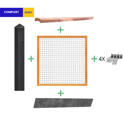Complete Trellis Douglas Hout Beton Schutting pakket